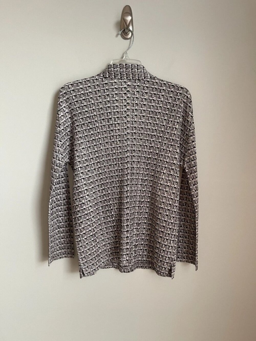 Pleats Please Issey Miyake Gray Long Sleeve Button Jacket Japan Rare View 3